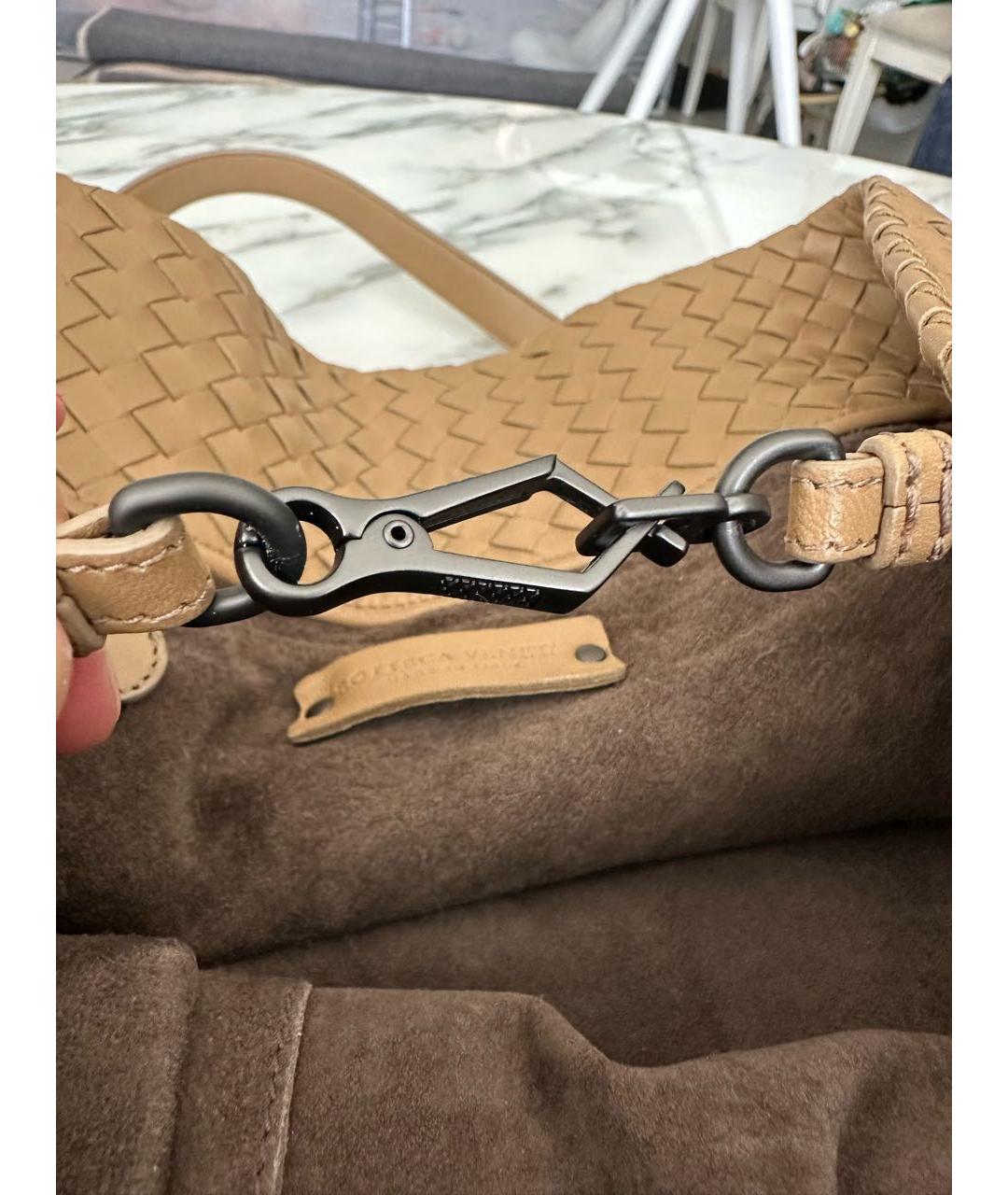 BOTTEGA VENETA Коричневая кожаная сумка тоут, фото 4