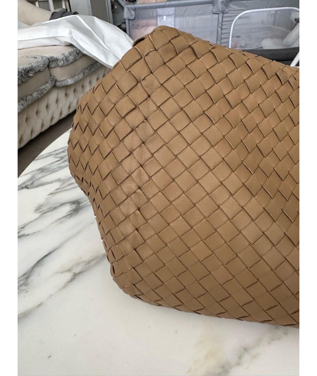 BOTTEGA VENETA Коричневая кожаная сумка тоут, фото 6