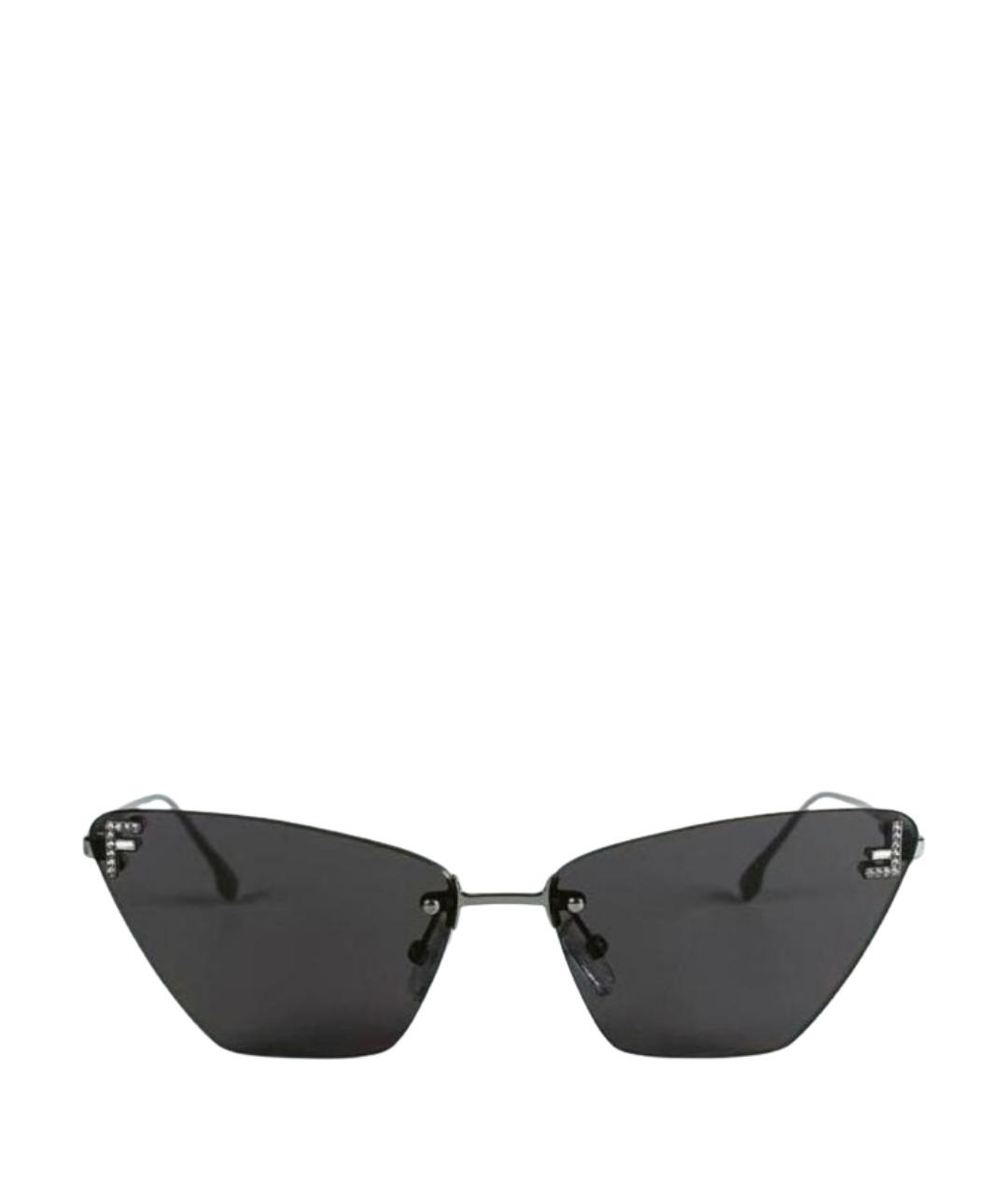 FENDI Черные металлические солнцезащитные очки, фото 1
