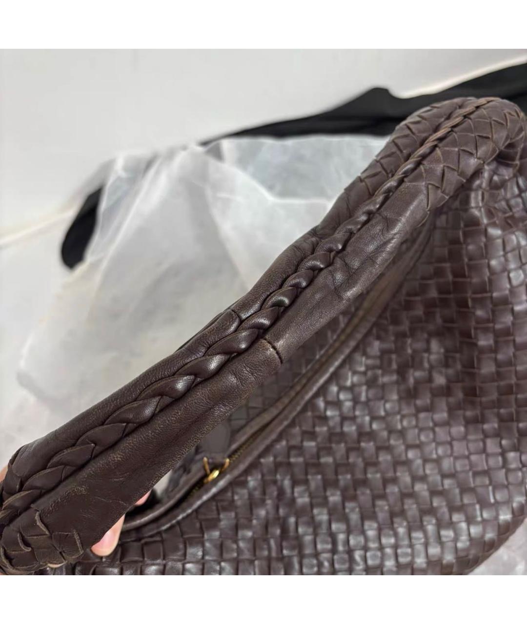 BOTTEGA VENETA Коричневая кожаная сумка тоут, фото 6