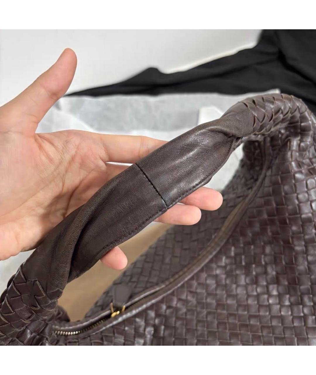 BOTTEGA VENETA Коричневая кожаная сумка тоут, фото 5