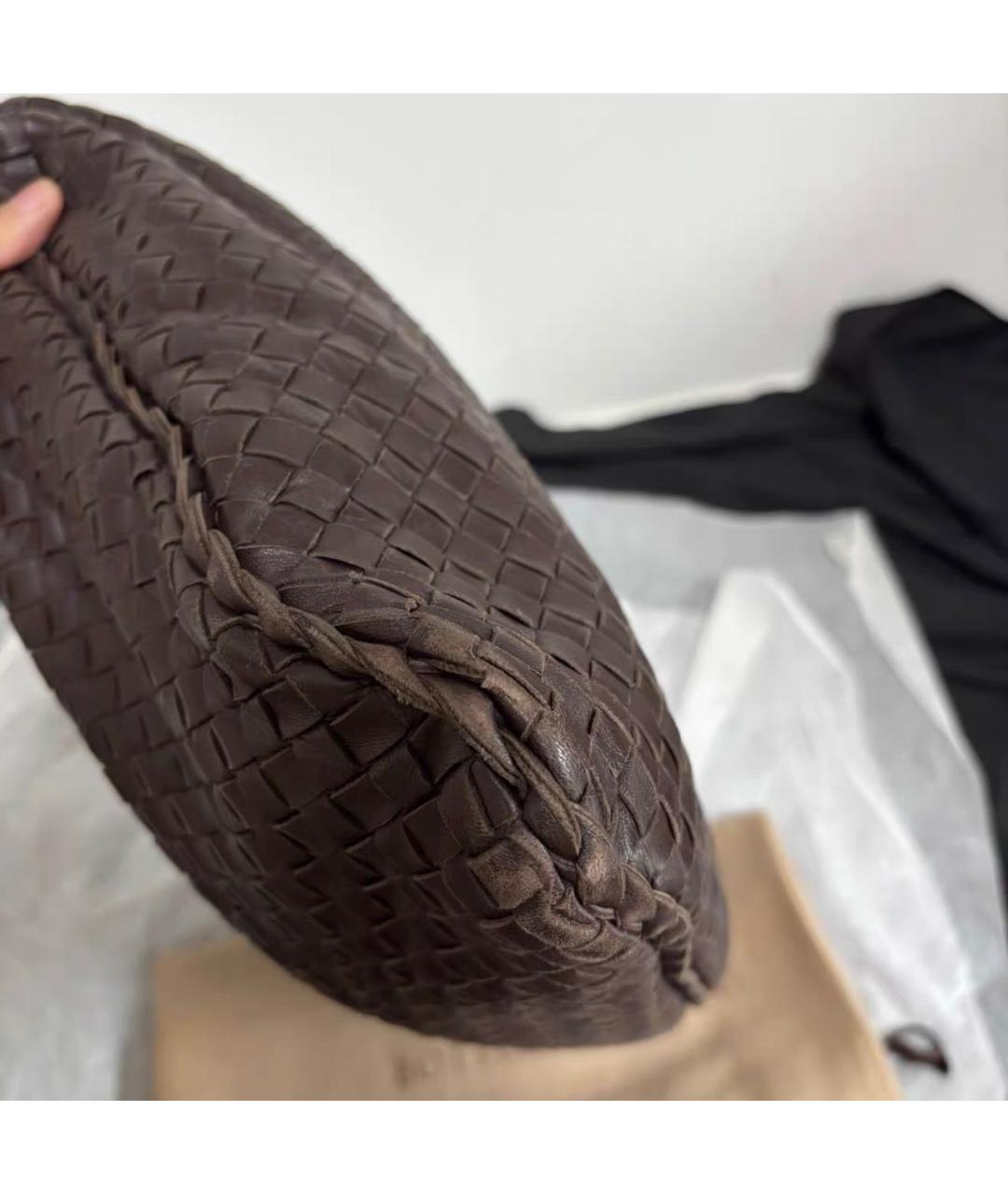 BOTTEGA VENETA Коричневая кожаная сумка тоут, фото 7