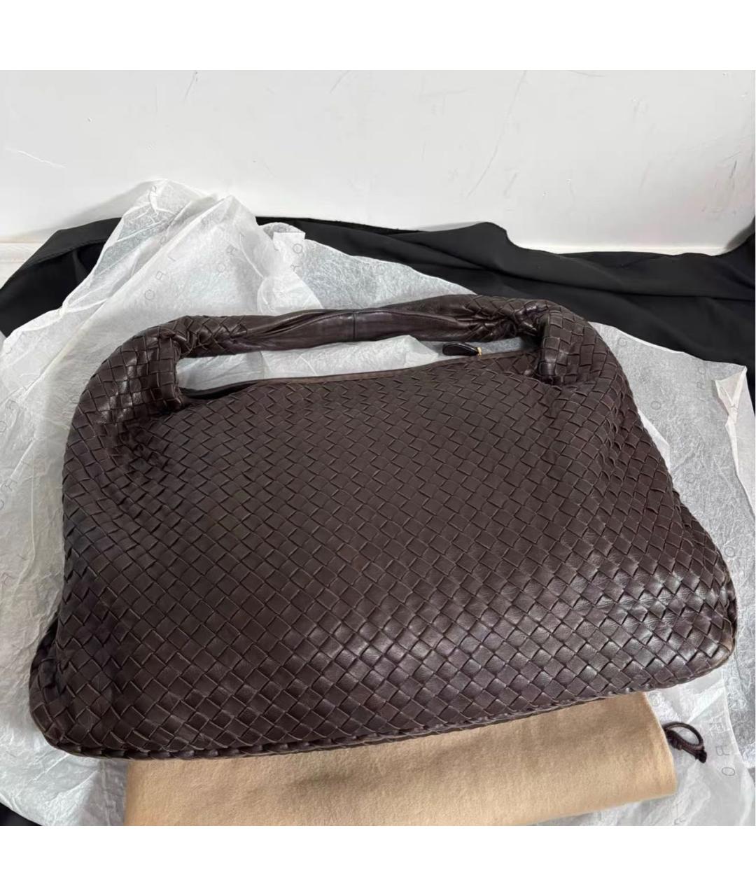 BOTTEGA VENETA Коричневая кожаная сумка тоут, фото 2