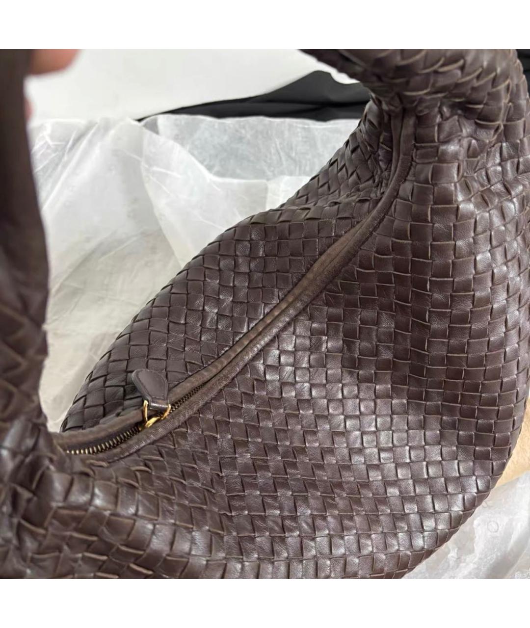 BOTTEGA VENETA Коричневая кожаная сумка тоут, фото 4