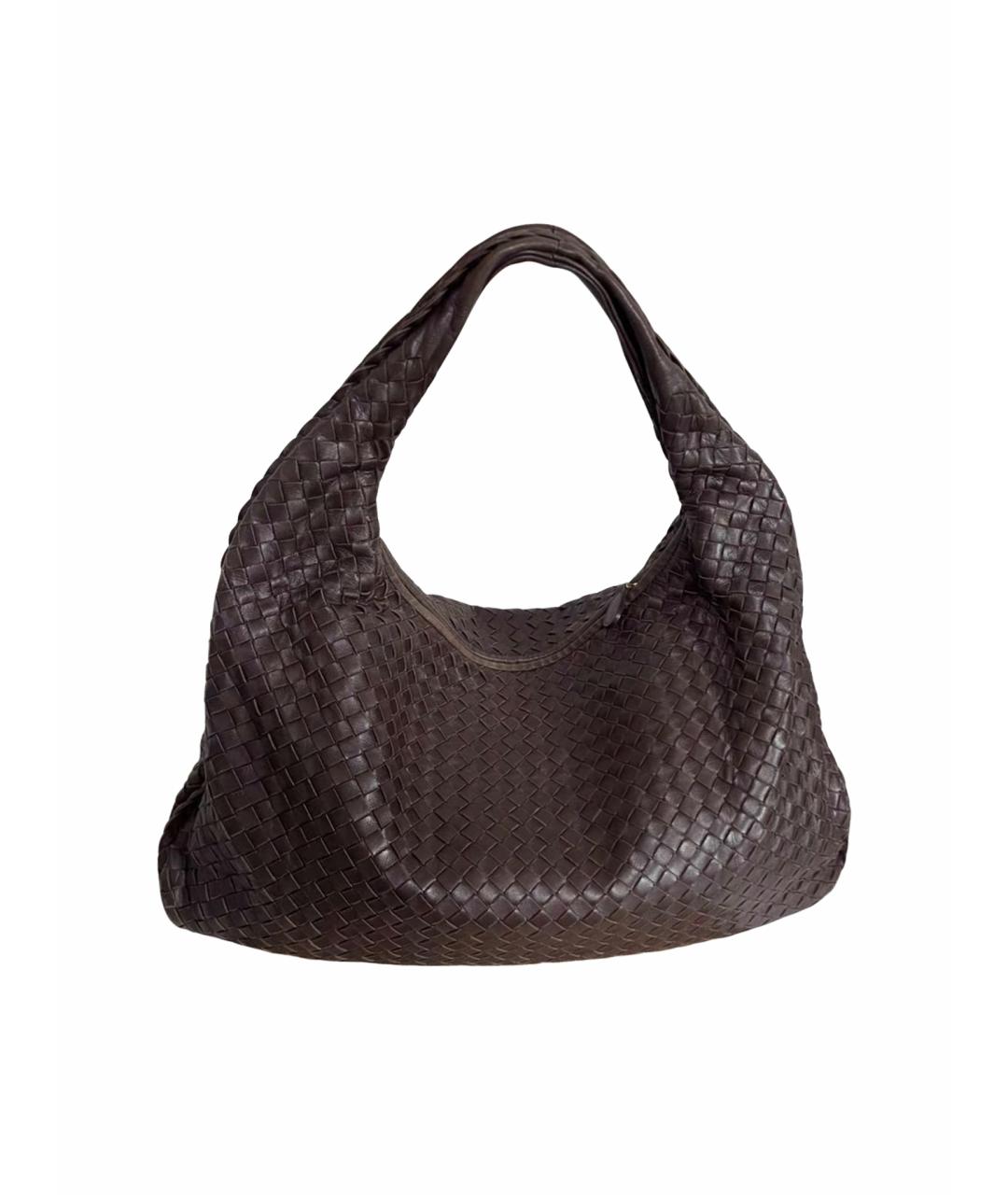 BOTTEGA VENETA Коричневая кожаная сумка тоут, фото 1