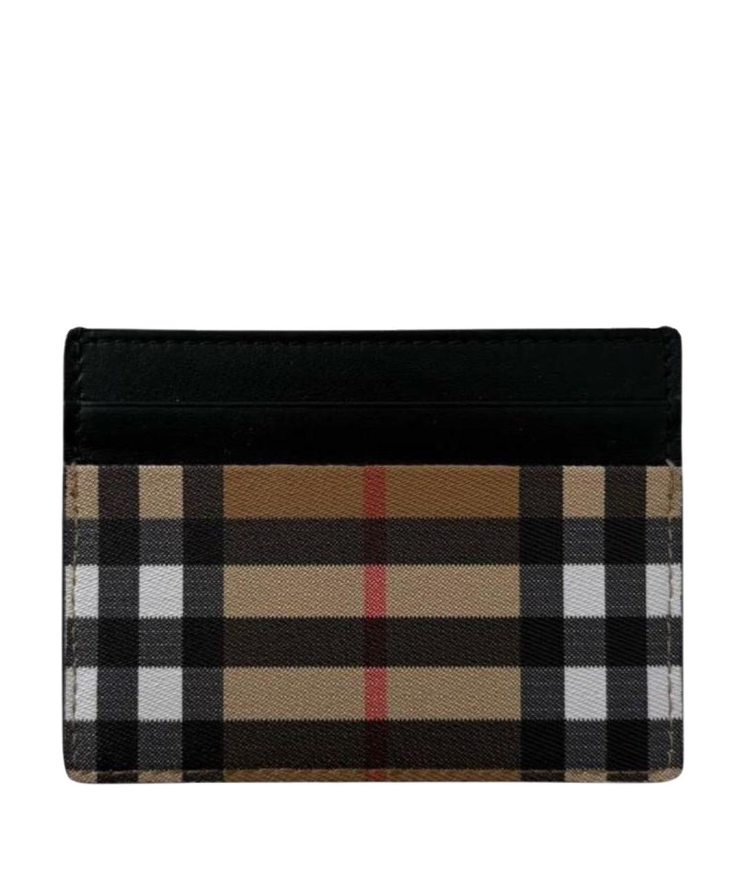 BURBERRY Коричневый кожаный кардхолдер, фото 1