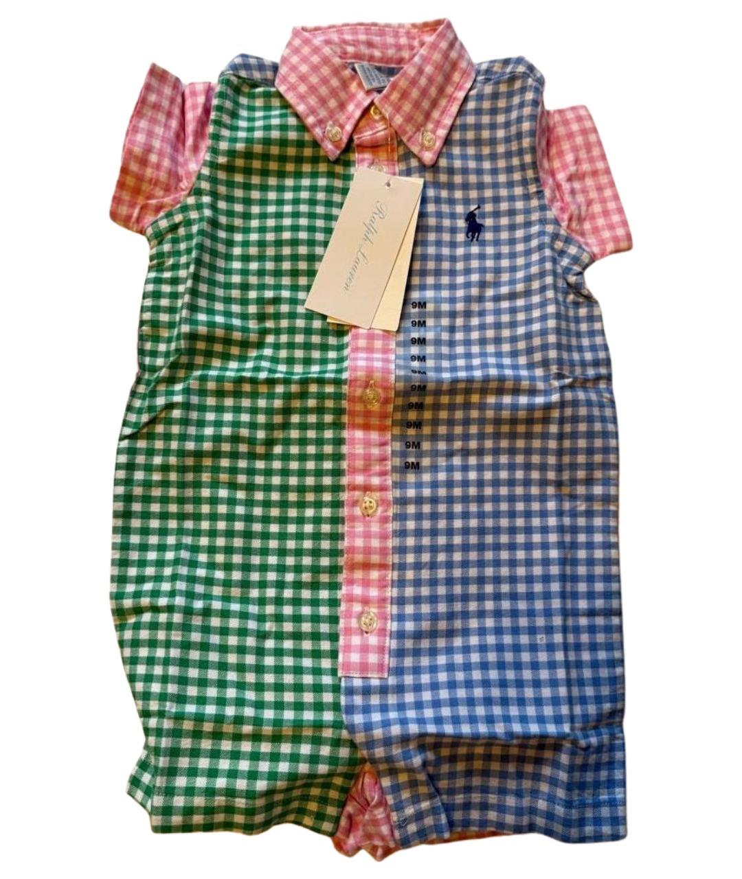 POLO RALPH LAUREN Мульти хлопковый боди / песочник, фото 1