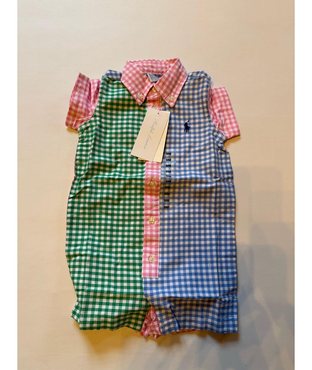 POLO RALPH LAUREN Мульти хлопковый боди / песочник, фото 5