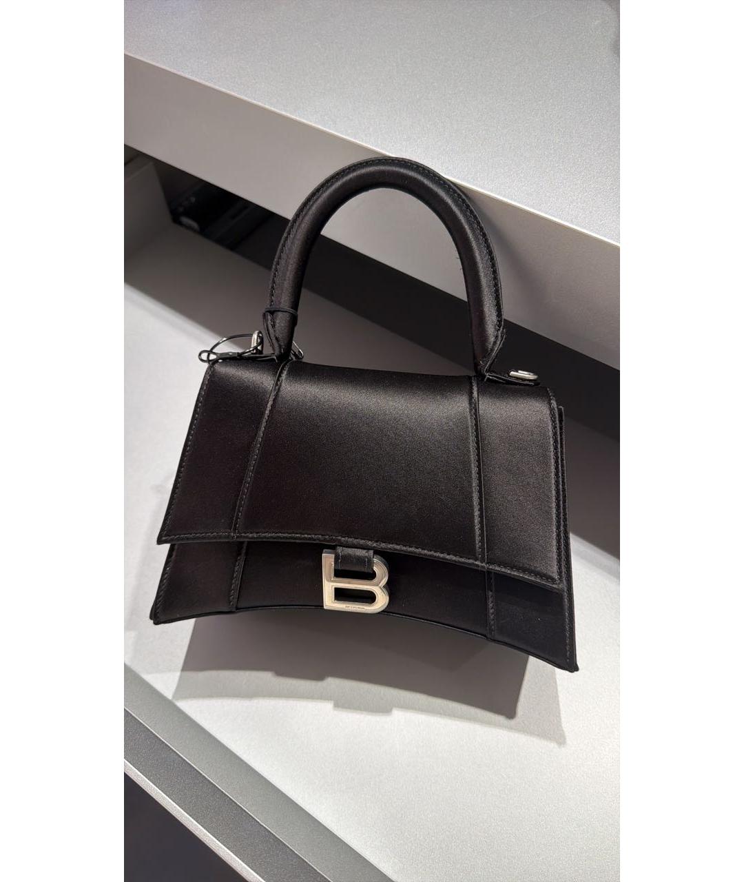 BALENCIAGA Черная шелковая сумка через плечо, фото 2
