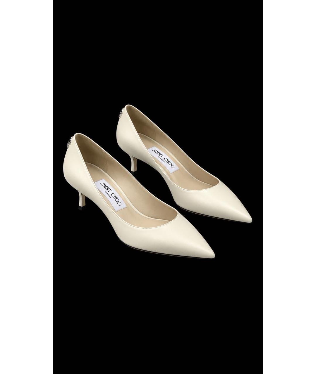JIMMY CHOO Белые кожаные туфли, фото 5