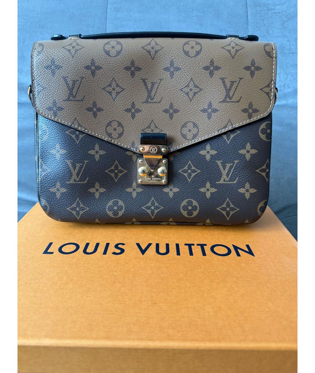 LOUIS VUITTON Коричневая сумка через плечо из канвы, фото 8