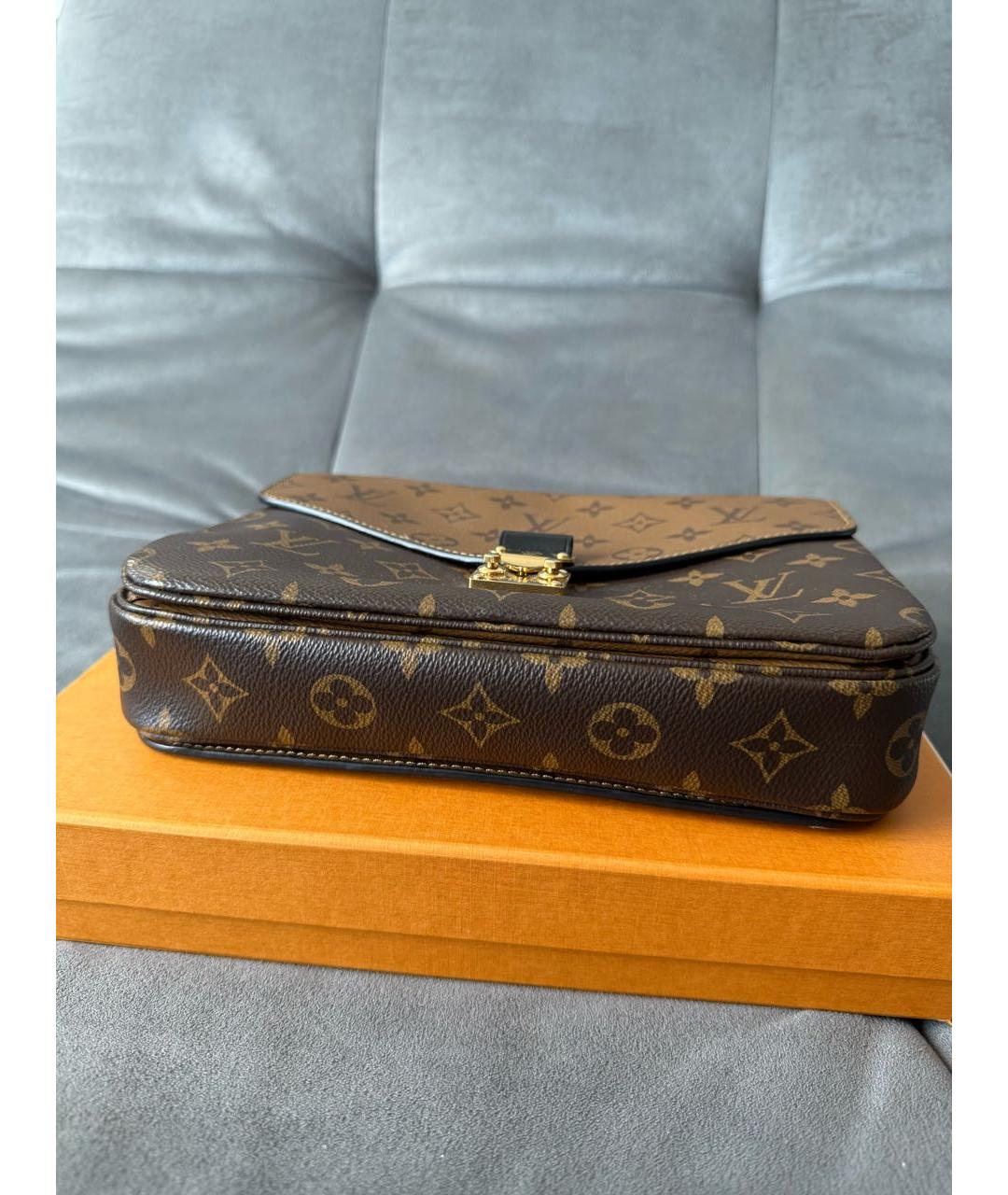 LOUIS VUITTON Коричневая сумка через плечо из канвы, фото 2