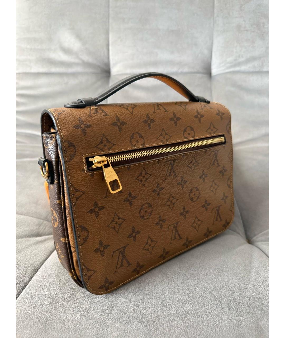 LOUIS VUITTON Коричневая сумка через плечо из канвы, фото 4