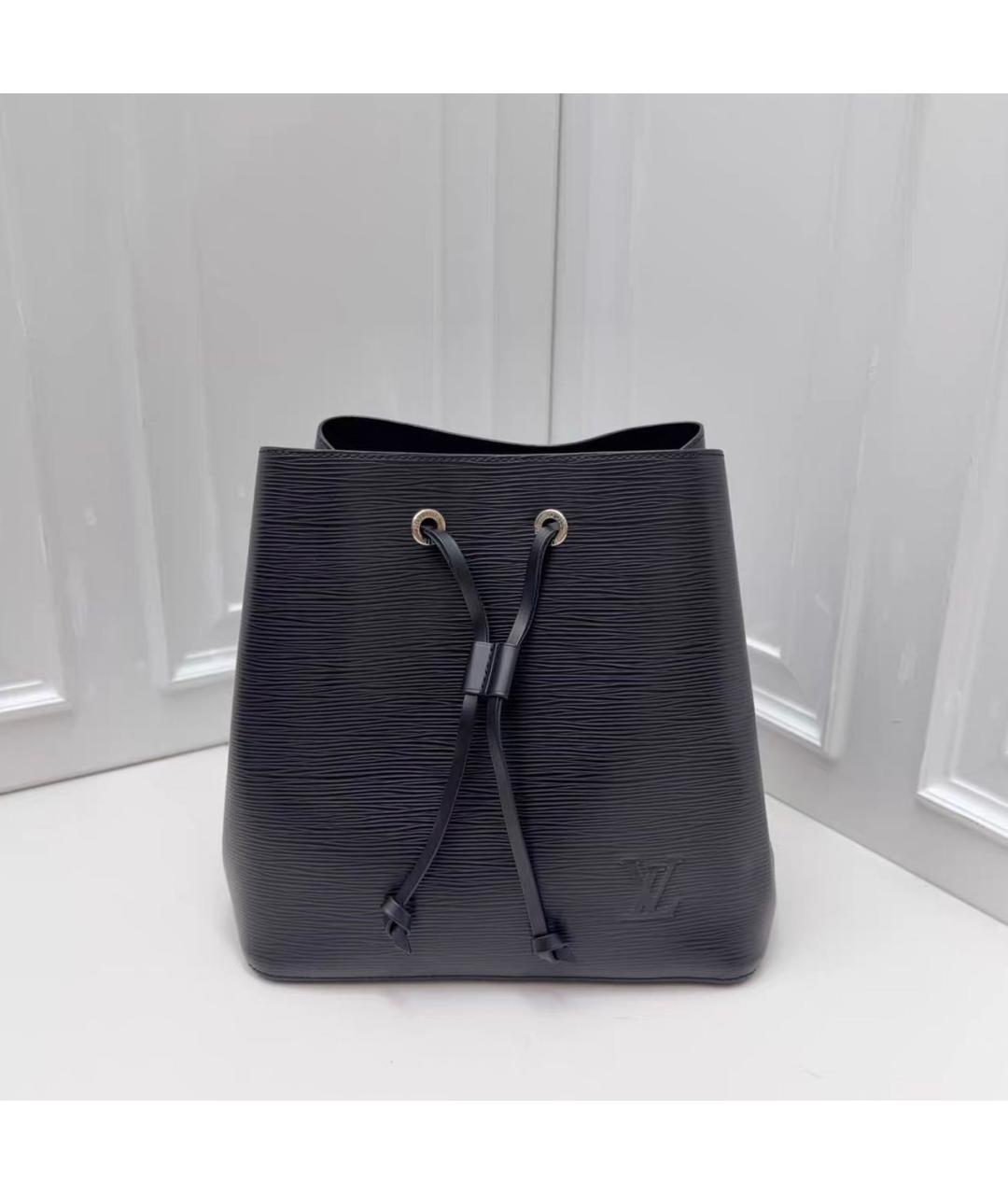 LOUIS VUITTON Черная кожаная сумка тоут, фото 2