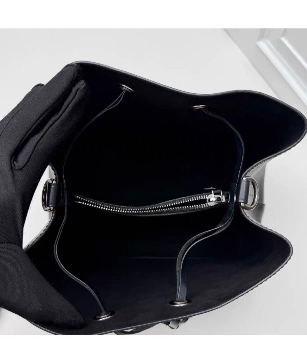 LOUIS VUITTON Черная кожаная сумка тоут, фото 8
