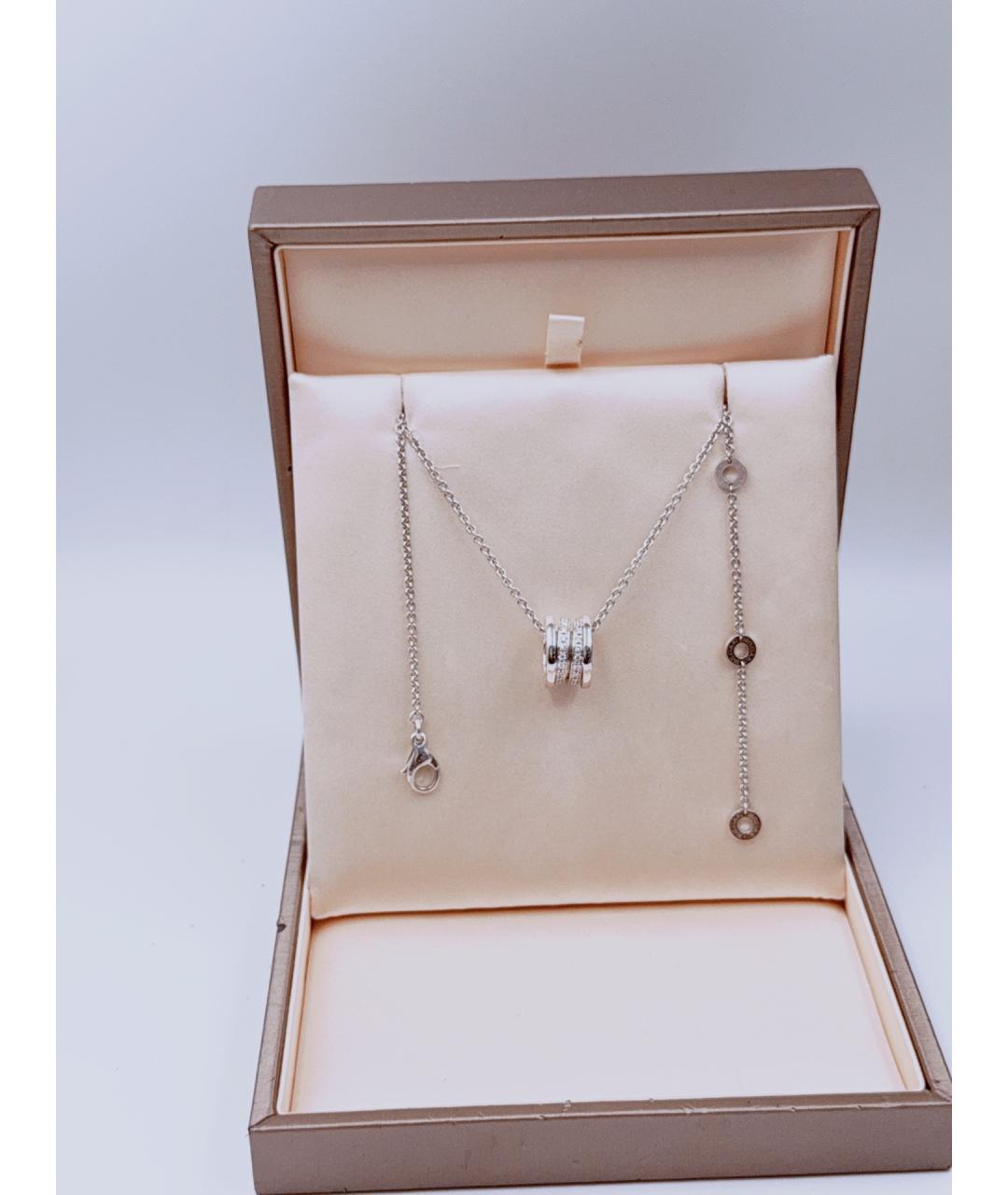 BVLGARI Серебряное колье из белого золота, фото 8