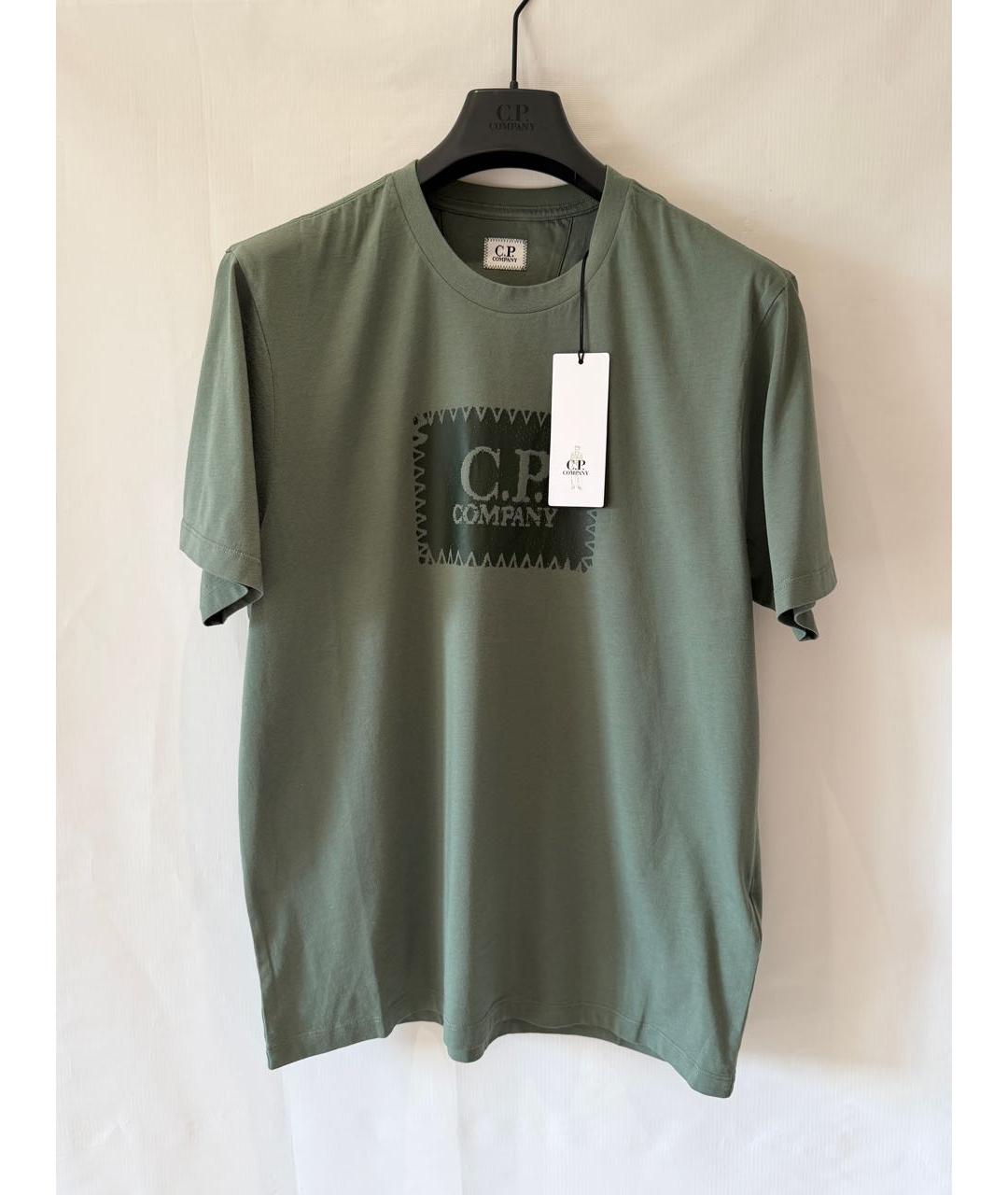 CP COMPANY Зеленая хлопковая футболка, фото 2