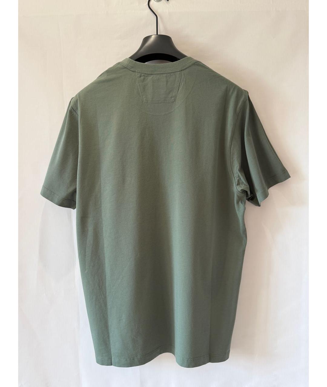CP COMPANY Зеленая хлопковая футболка, фото 4