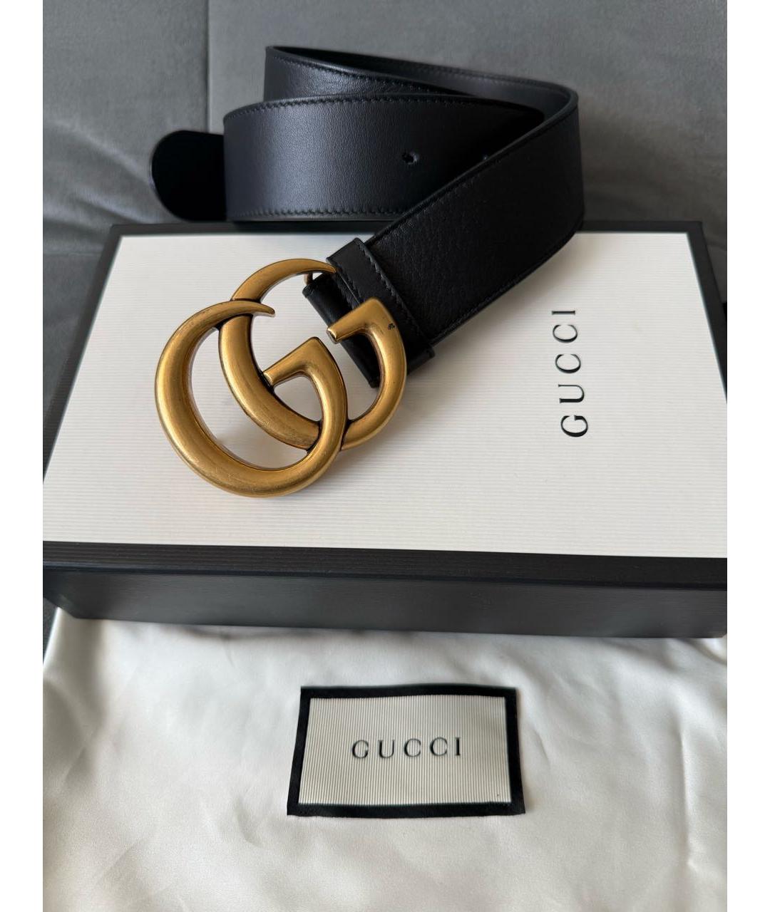 GUCCI Черный кожаный ремень, фото 6