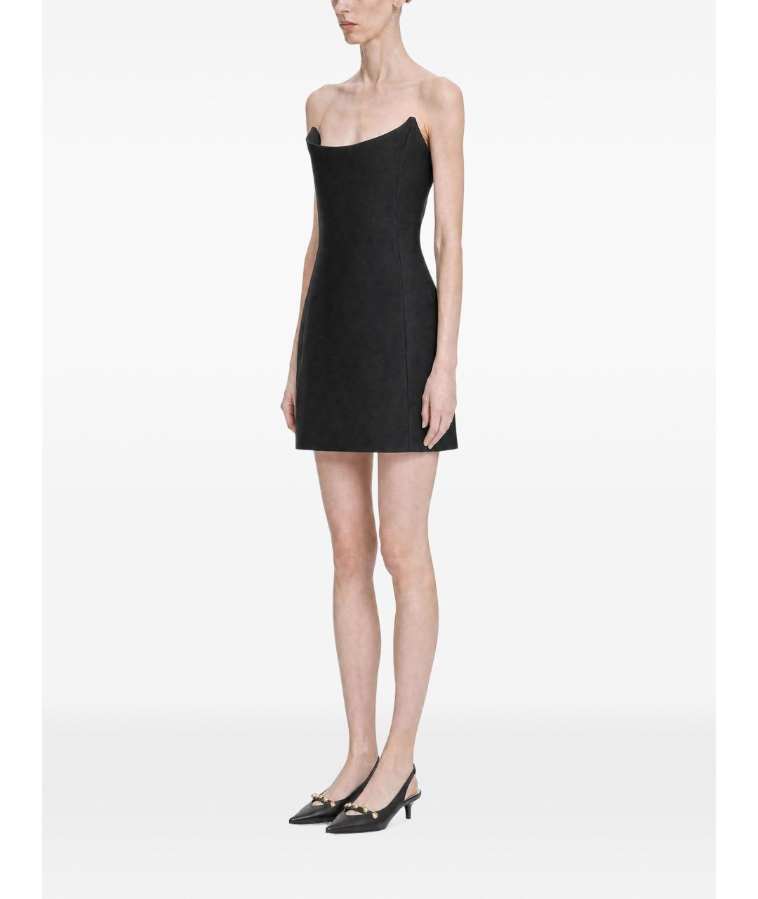 BALENCIAGA Черное шерстяное коктейльное платье, фото 4