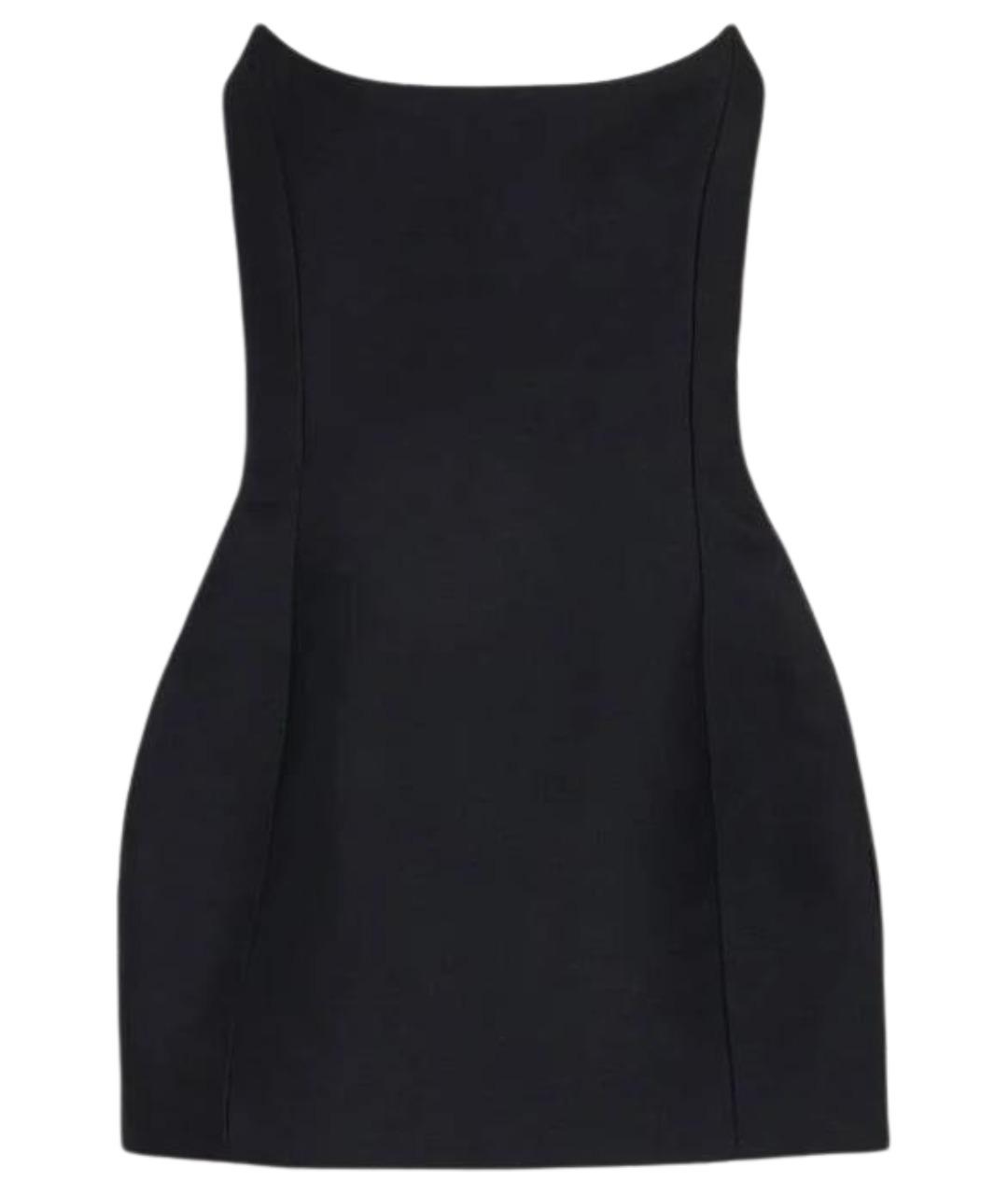 BALENCIAGA Черное шерстяное коктейльное платье, фото 1
