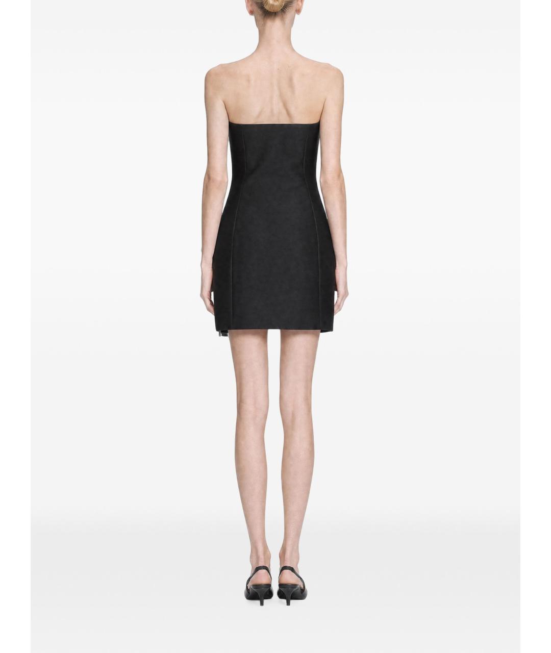 BALENCIAGA Черное шерстяное коктейльное платье, фото 3