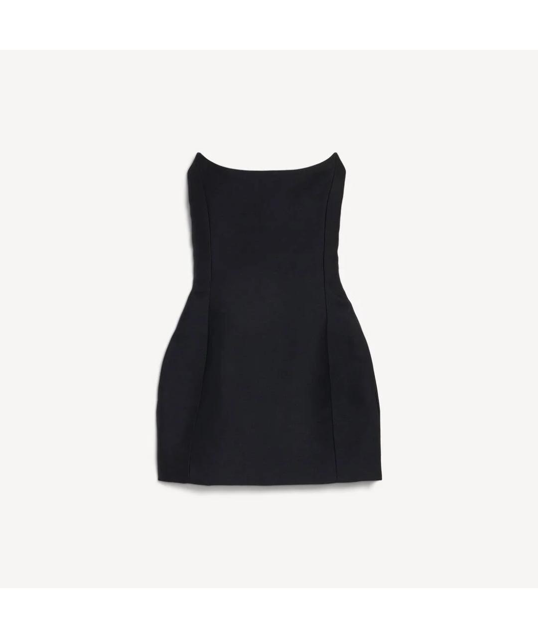 BALENCIAGA Черное шерстяное коктейльное платье, фото 6