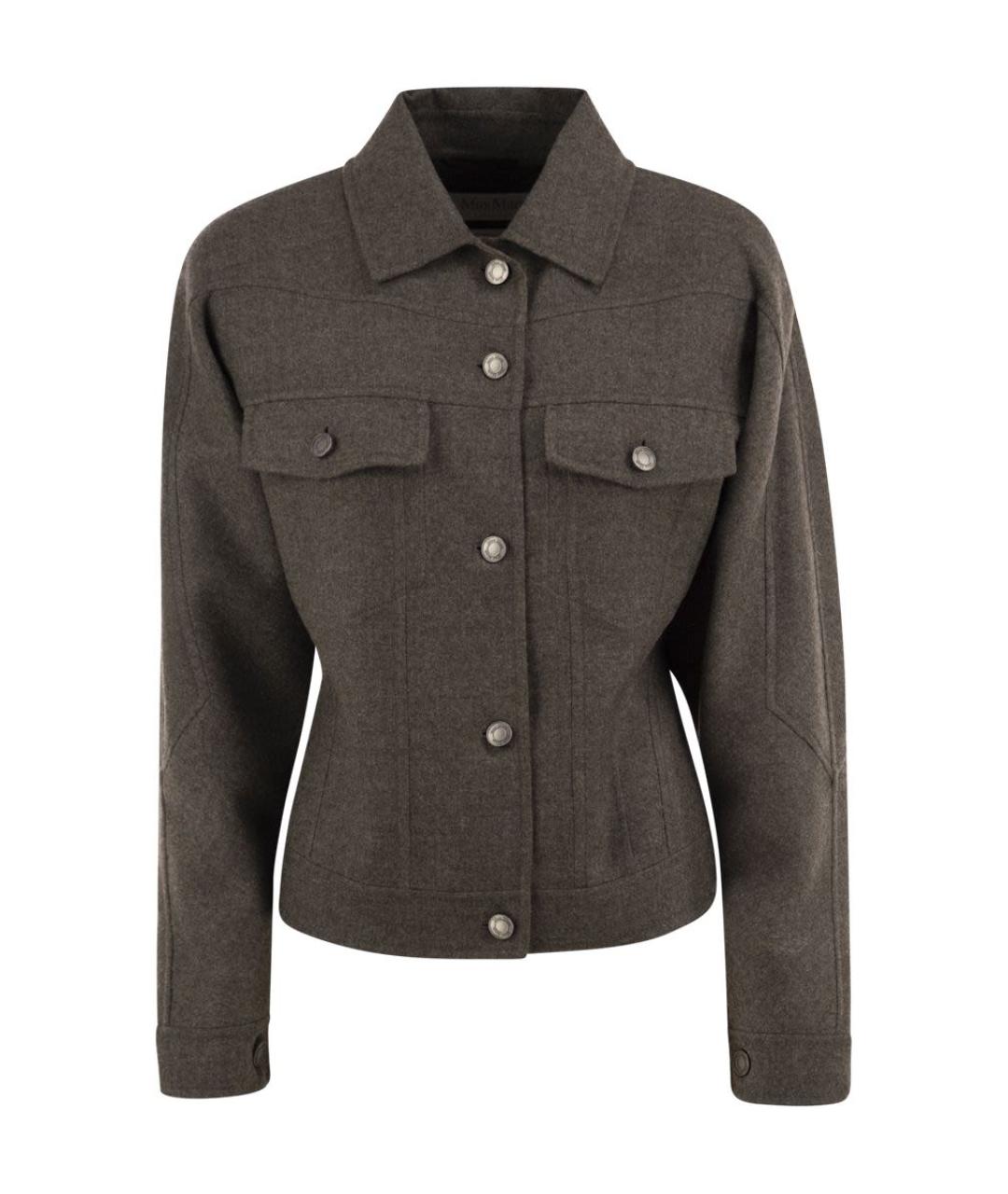 MAX MARA Серая шерстяная куртка, фото 1