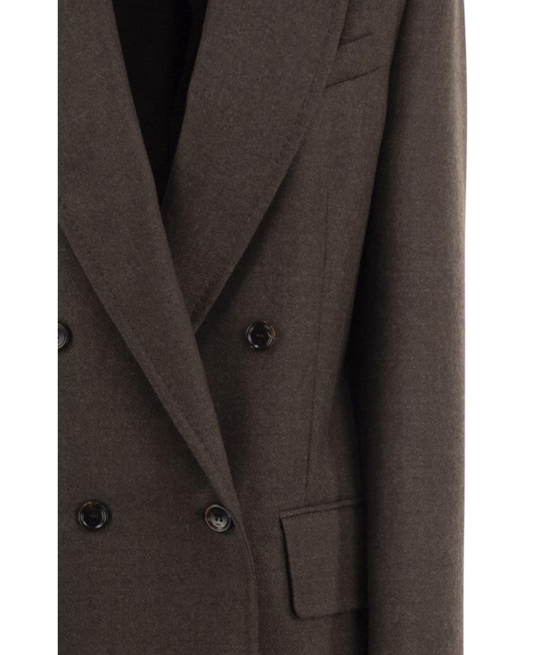 MAX MARA Коричневый полиэстеровый жакет/пиджак, фото 4