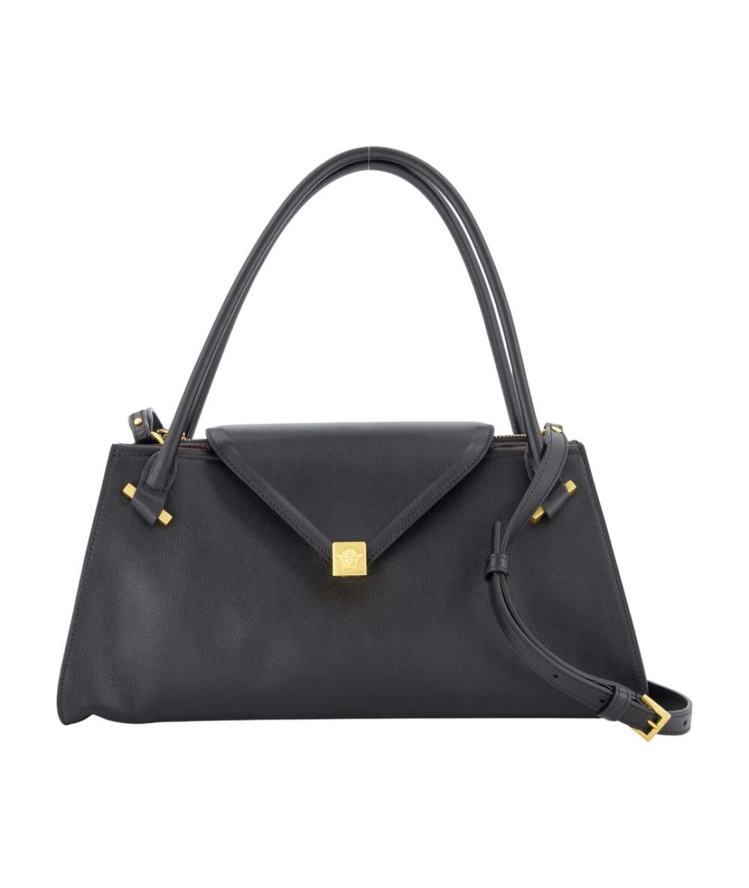 VERSACE Черная кожаная сумка тоут, фото 3