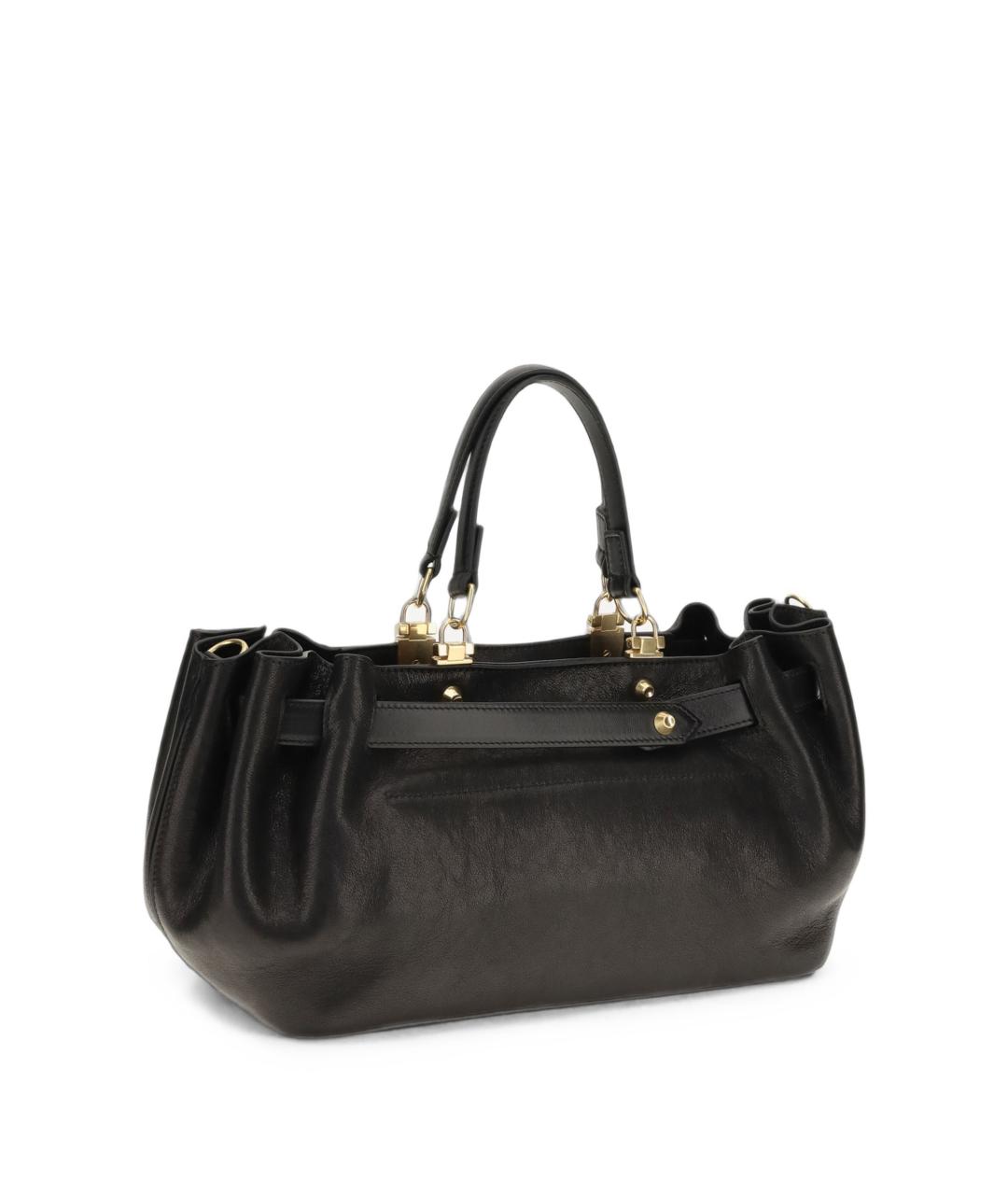 BALENCIAGA Черная кожаная сумка тоут, фото 2