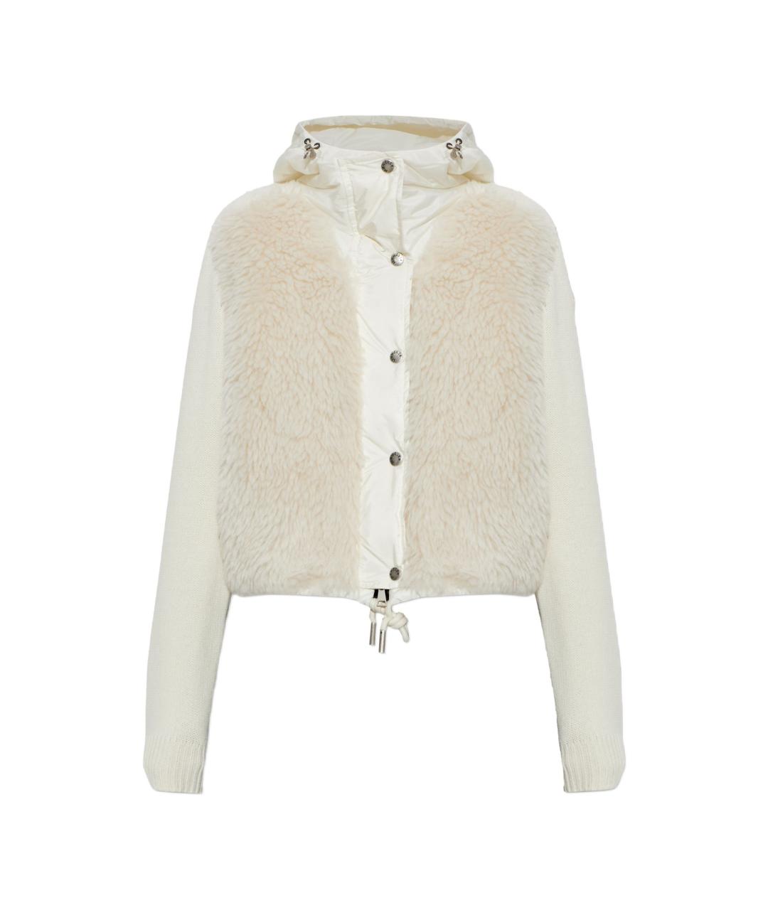 MONCLER Бежевая полиэстеровая куртка, фото 1