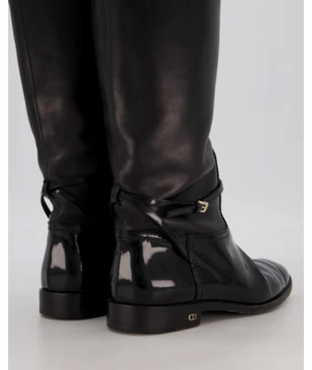 CHRISTIAN DIOR Черные кожаные сапоги, фото 3