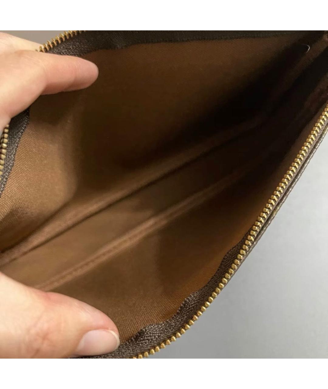 LOUIS VUITTON Хаки кожаная сумка с короткими ручками, фото 8
