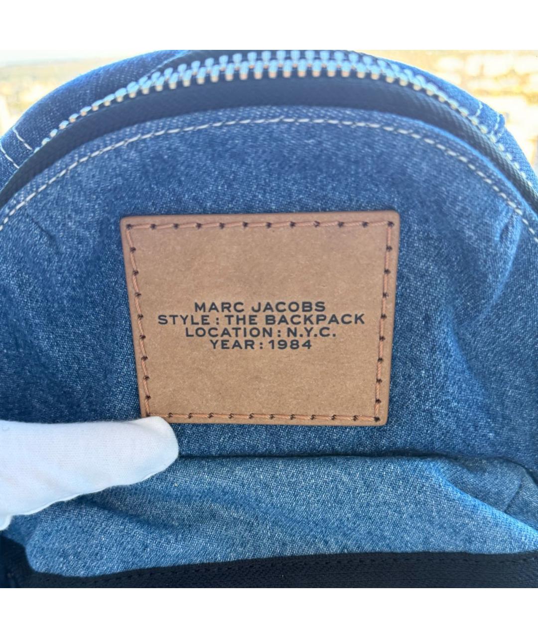 MARC JACOBS Синий деним рюкзак, фото 4