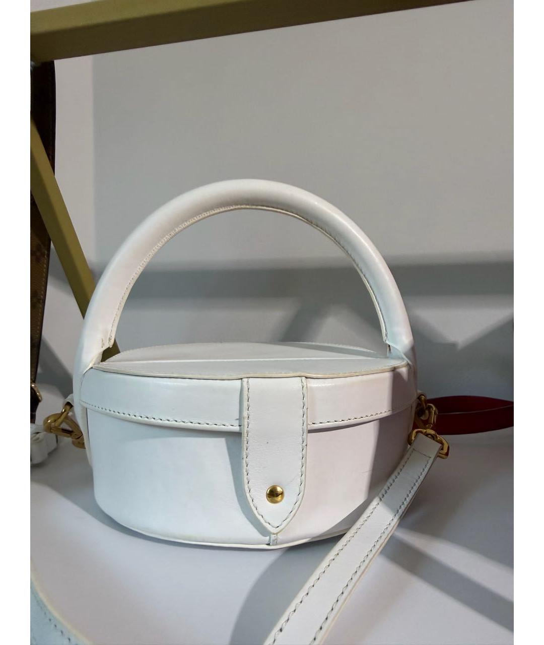 JACQUEMUS Белая кожаная сумка через плечо, фото 3