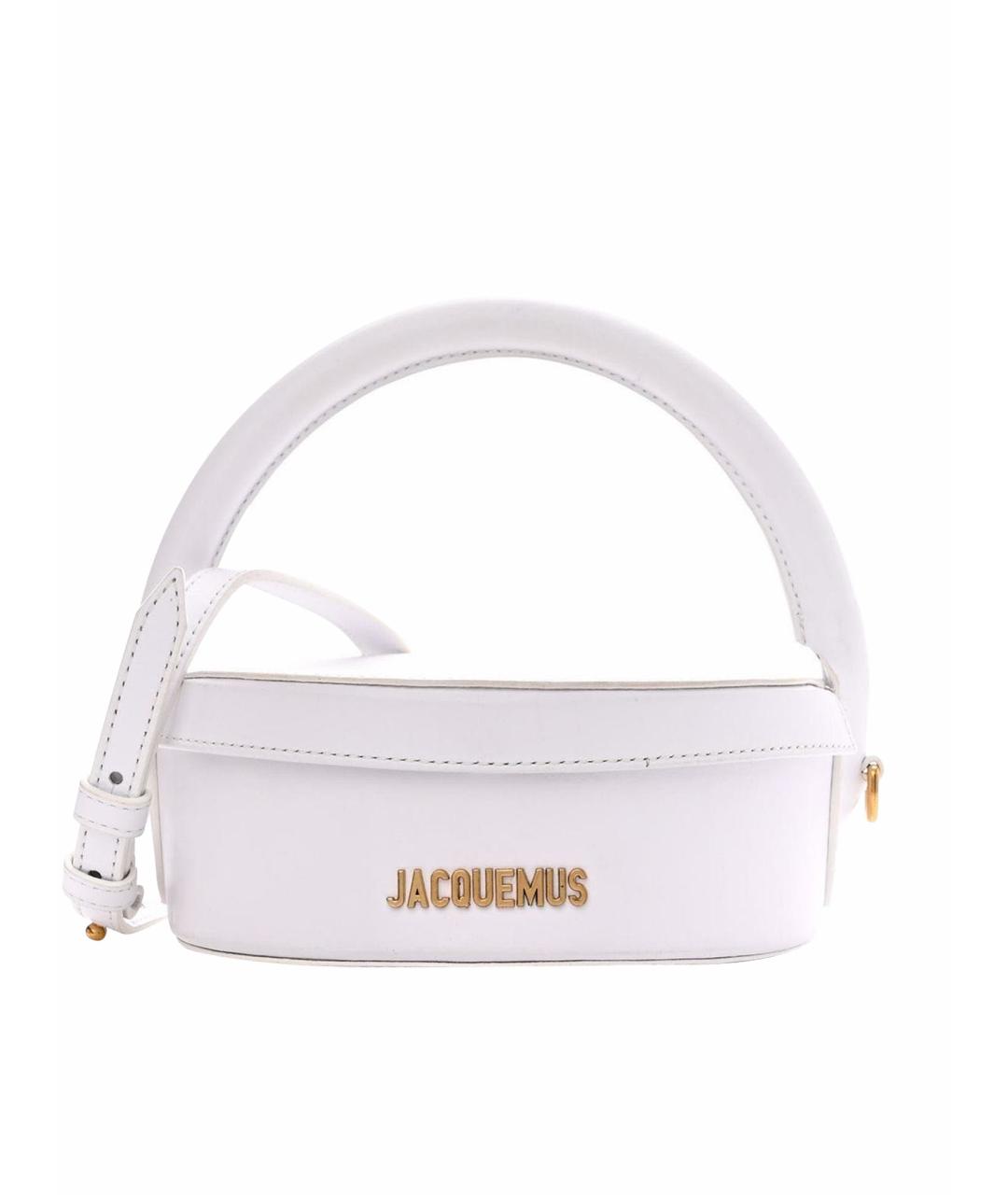 JACQUEMUS Белая кожаная сумка через плечо, фото 1