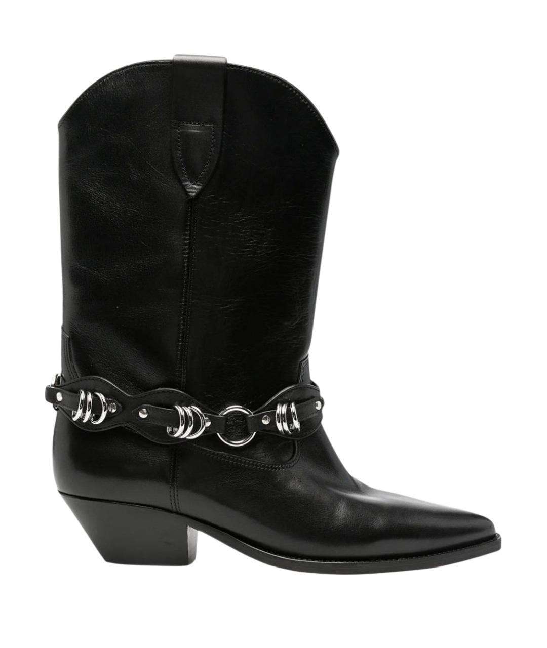 ISABEL MARANT Черные кожаные ботинки, фото 1