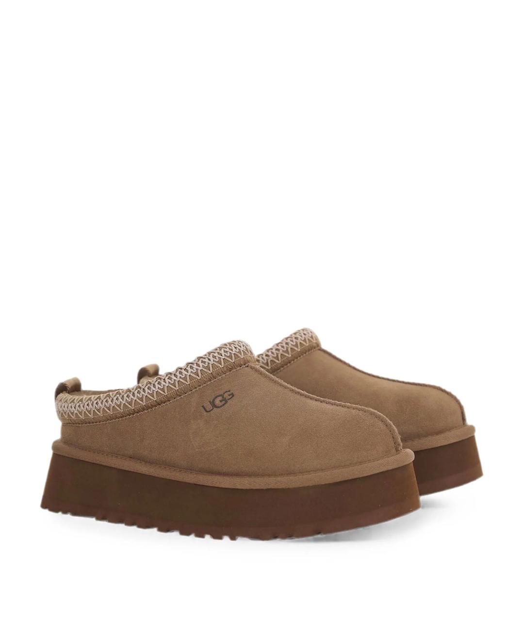 UGG Бежевые замшевые сабо, фото 2