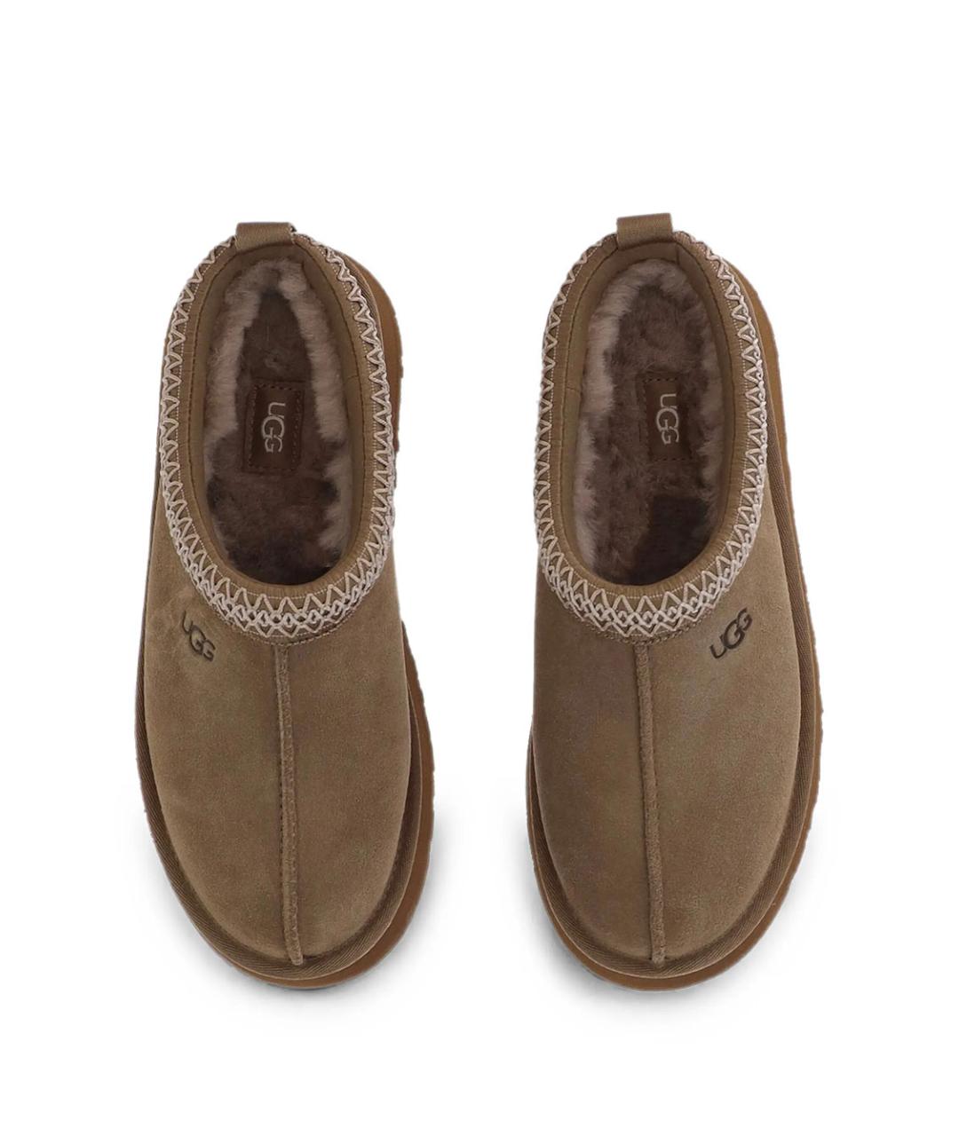 UGG Бежевые замшевые сабо, фото 3