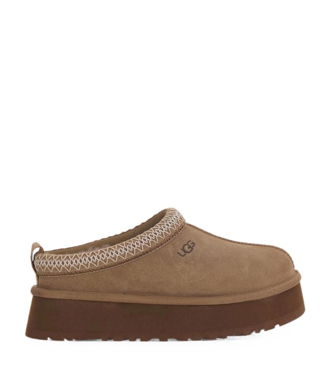 UGG Бежевые замшевые сабо, фото 5