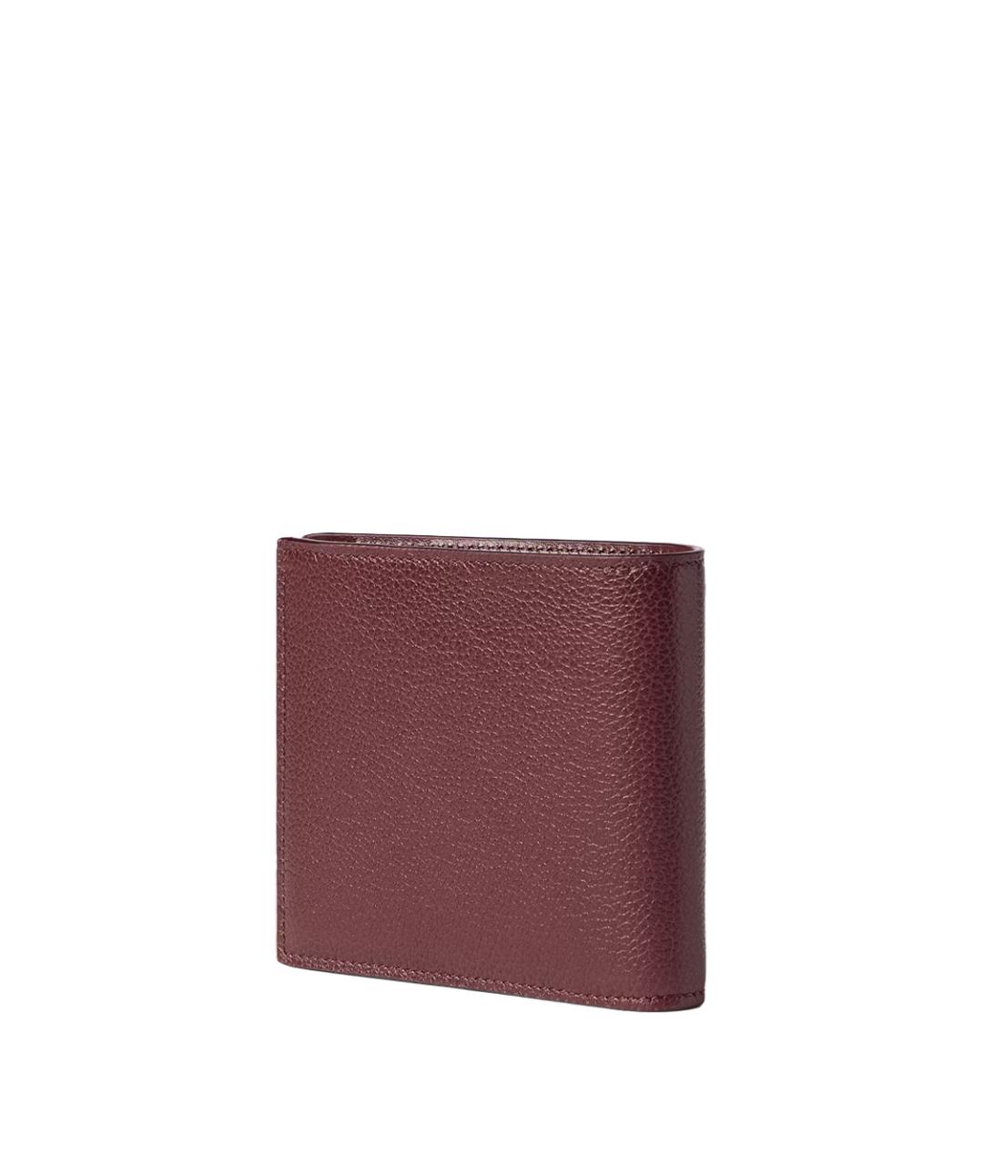 FENDI Бордовый кожаный кошелек, фото 3