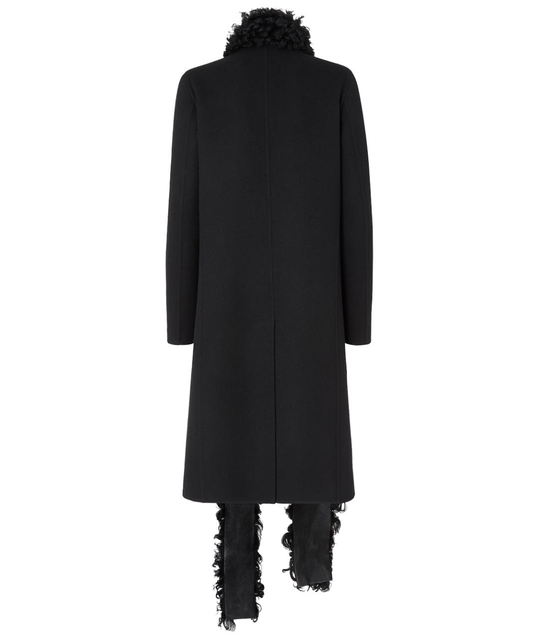 FENDI Черное шерстяное пальто, фото 4