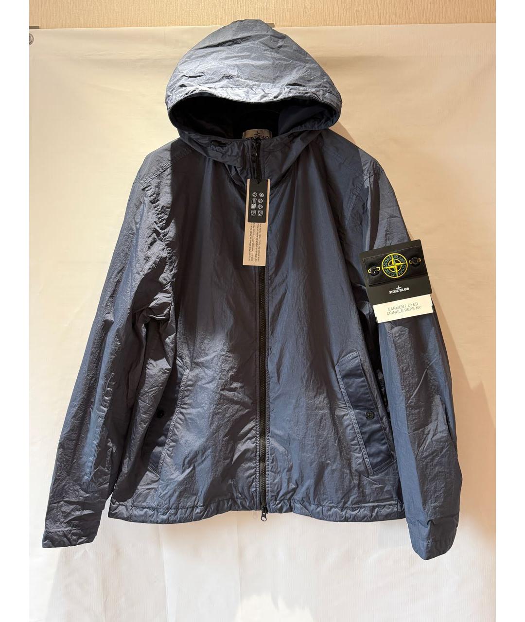 STONE ISLAND Темно-синяя полиамидовая куртка, фото 2