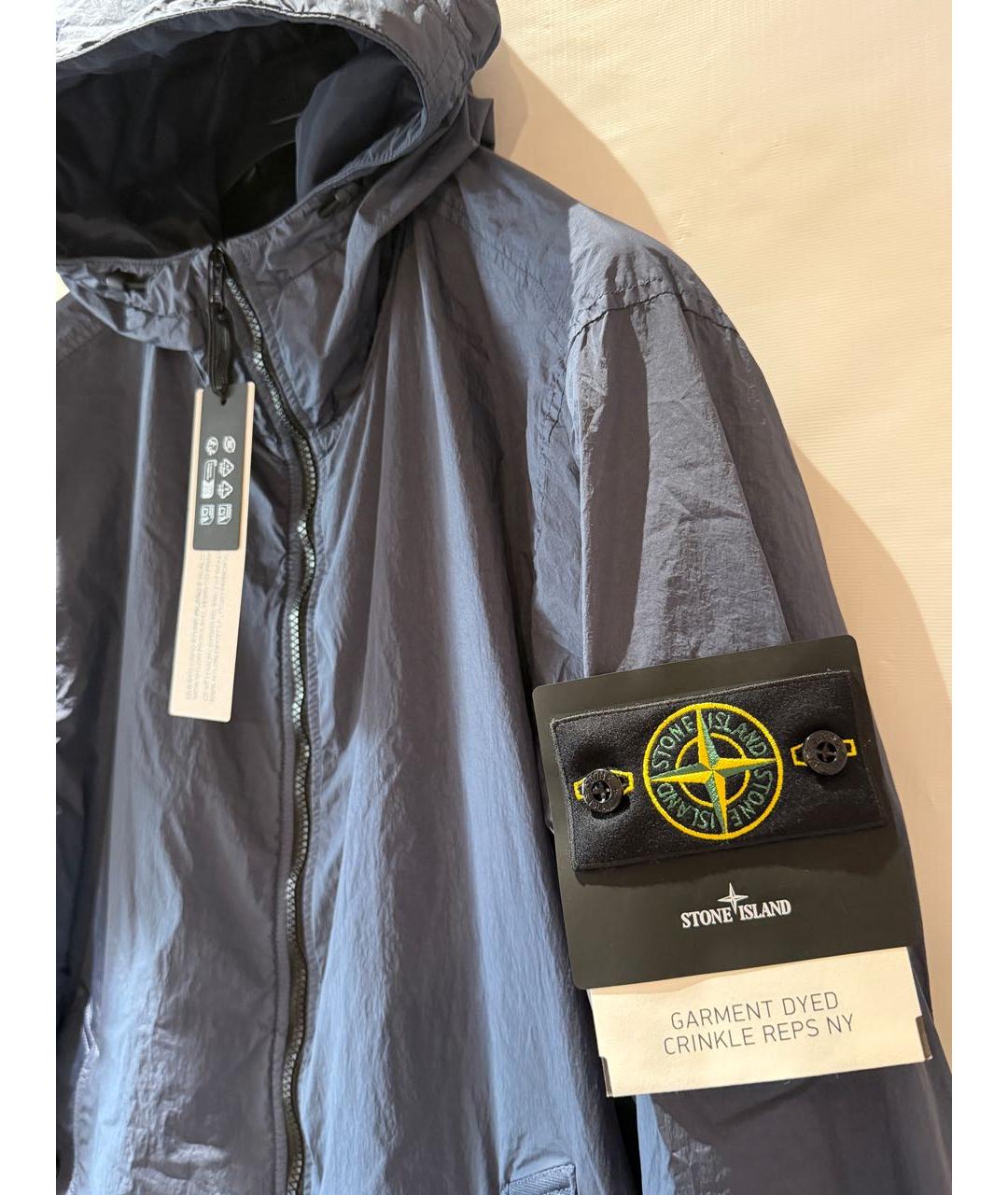STONE ISLAND Темно-синяя полиамидовая куртка, фото 3