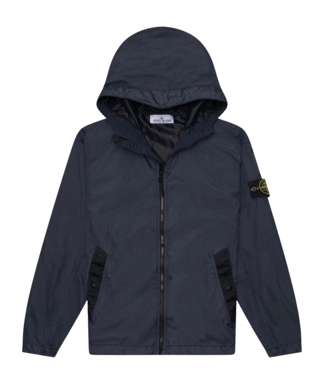 STONE ISLAND Темно-синяя полиамидовая куртка, фото 1