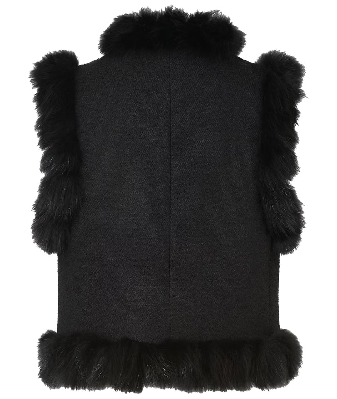 FENDI Черная шерстяная жилетка, фото 2