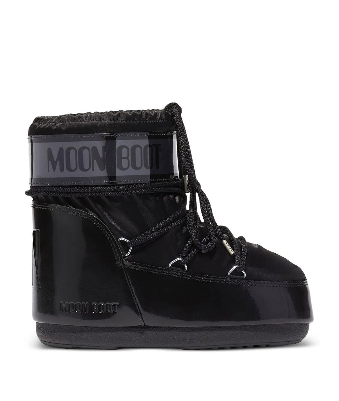 MOON BOOT Черные синтетические ботинки, фото 1