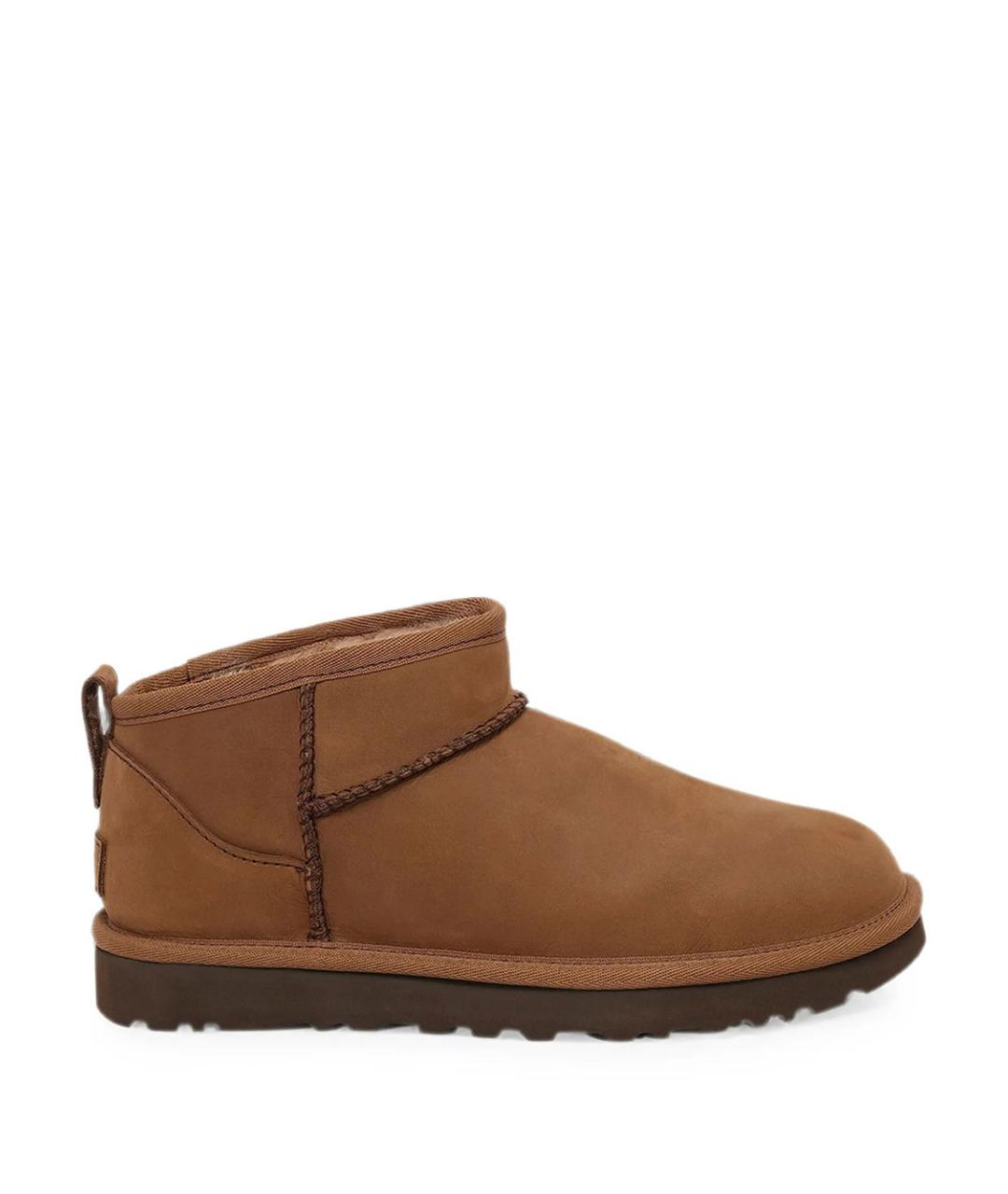 UGG Коричневые кожаные полусапоги, фото 4