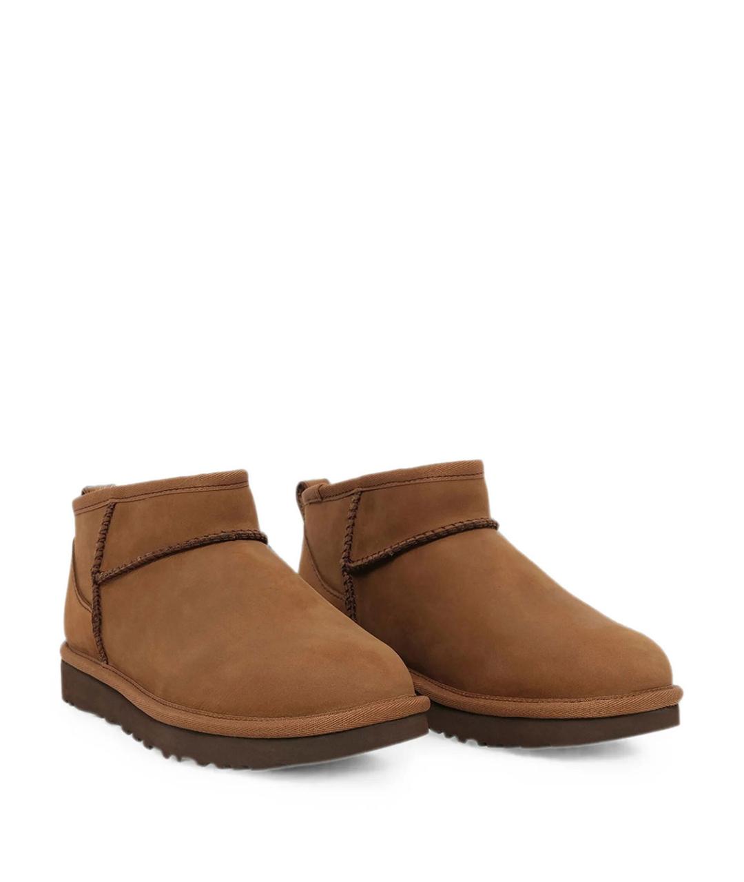 UGG Коричневые кожаные полусапоги, фото 2